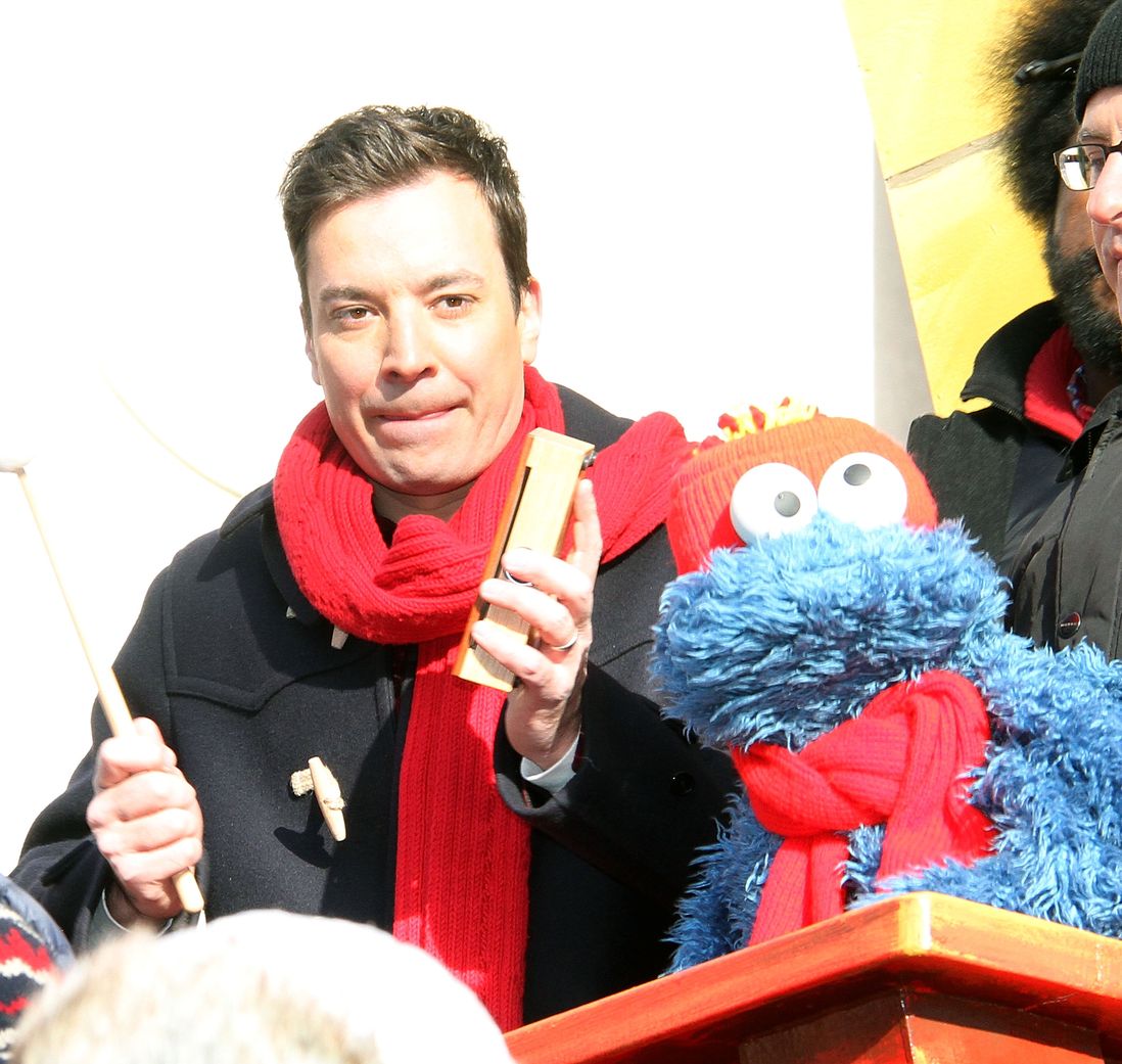 Jimmy Fallon and Cookie Monster